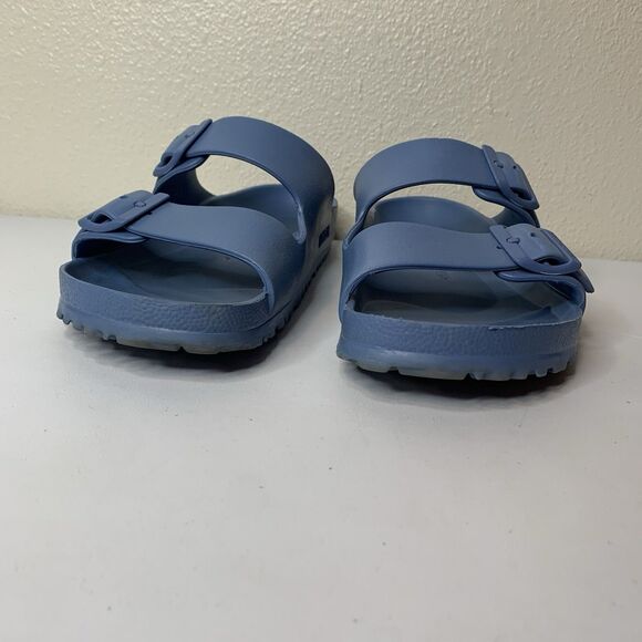 Birkenstock Blue Sandals Slides Sz 41 Regular Width Women’s 10/10.5 Men’s 8/8.5 - Picture 4 of 8